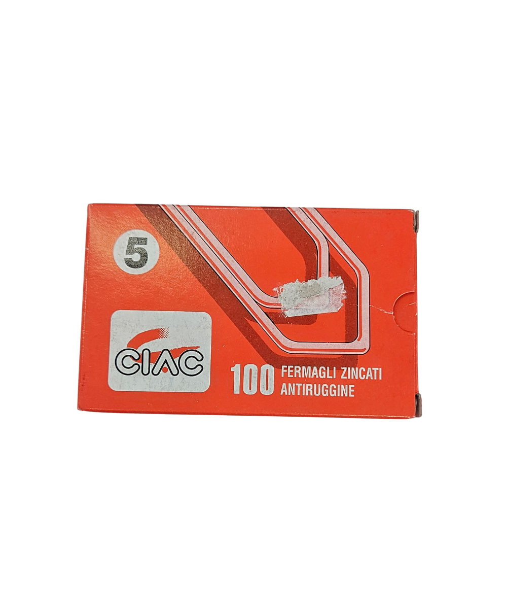 Pacco 100 Fermagli Zincati N°5