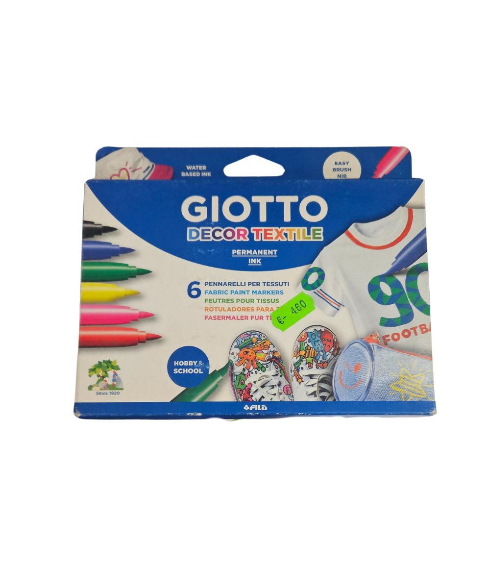 Confezione 6 Pennarelli Per Tessuti Giotto Decor Textile