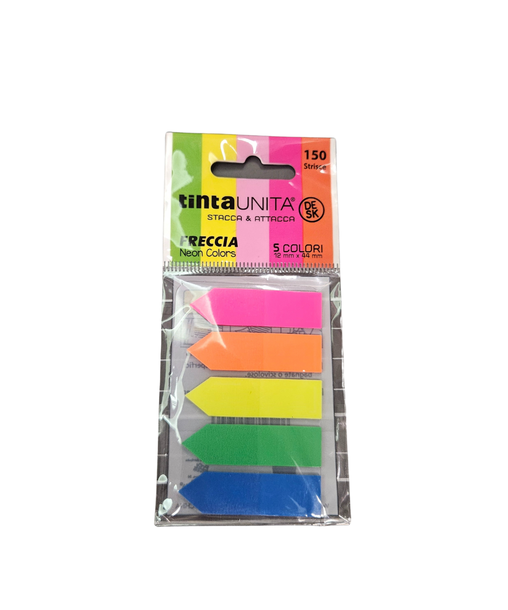 Pacco 150 Freccette Segna Pagina TintaUnita 12X44 MM
