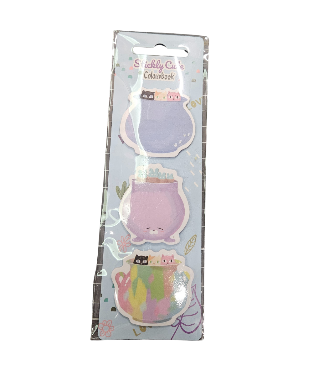 Pacco 3 Blocchetti da 25 Stickly Cute Colourbook