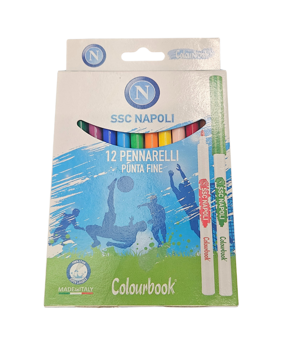 Confezione 12 Pennarelli Colourbook SSC Napoli