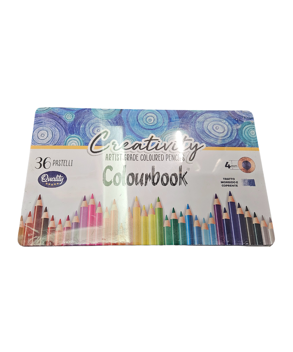 Confezione In Metallo 36 Pastelli Colourbook