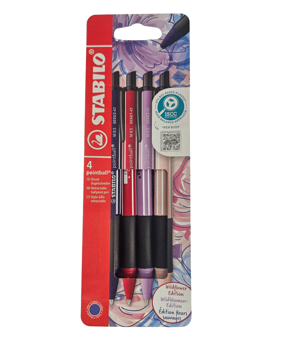 Set 4 Stabilo Pointball Wildflower Edition