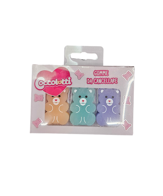 Set 3 Gomme Da Cancellare Coccolotti
