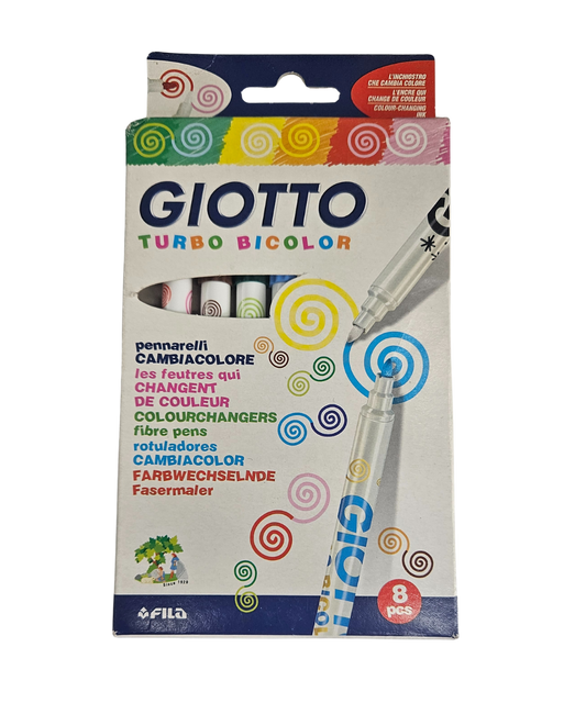 Confezione 8 Pennarelli Giotto Turbo Bicolor