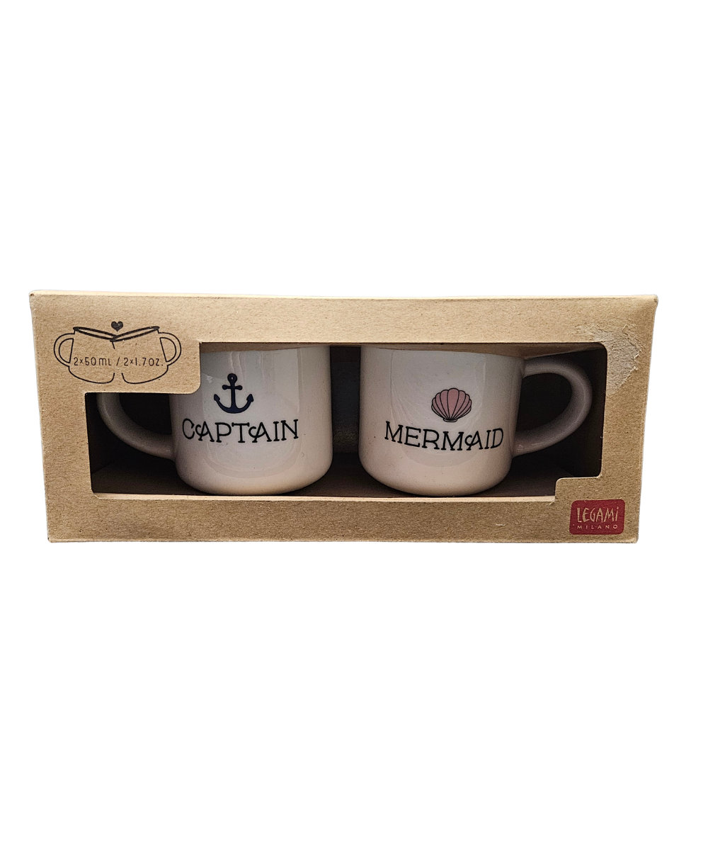 Set 2 Tazzine Per Caffè Legami Captain Mermaid