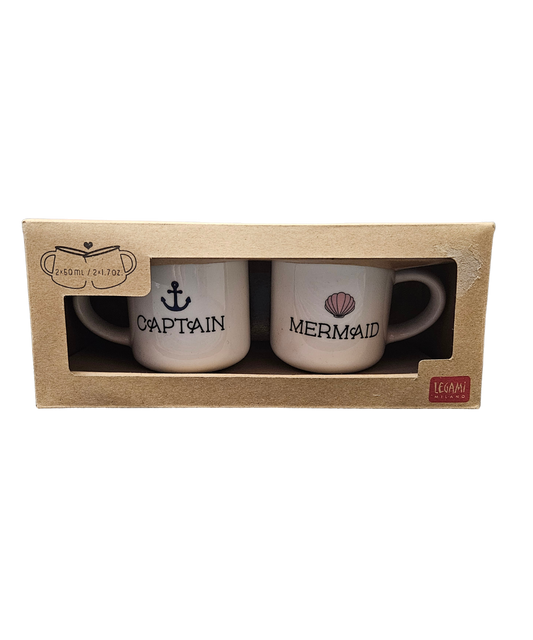 Set 2 Tazzine Per Caffè Legami Captain Mermaid