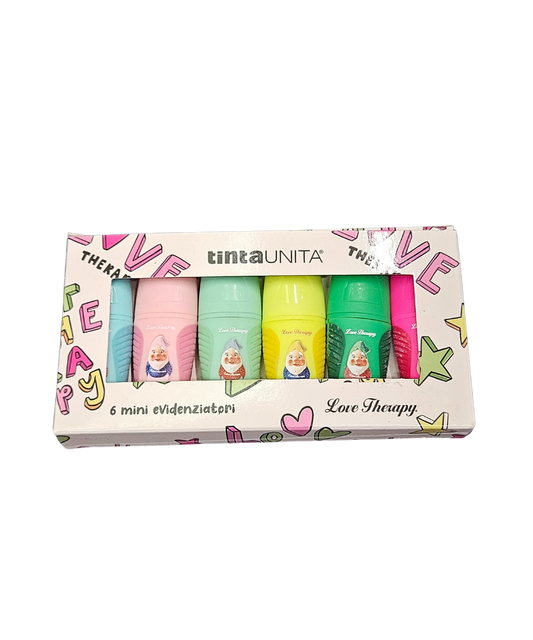 Set 6 Mini Evidenziatori TintaUnita Love Therapy