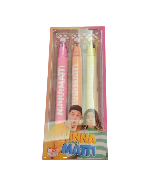 Set 3 Evidenziatori Ninna E Matti