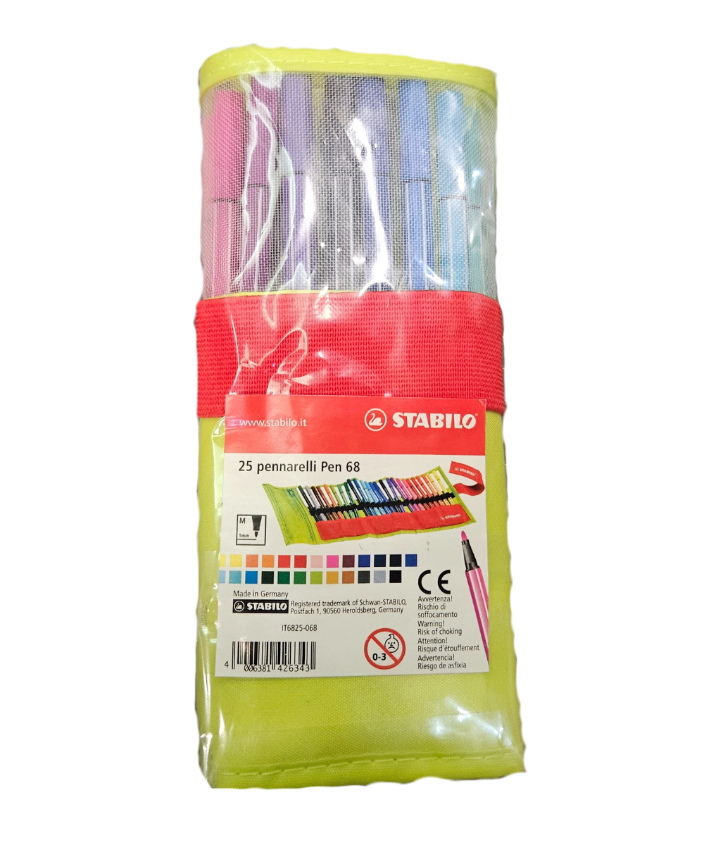 Astuccio Stabilo 25 Pennarellli Pen 68
