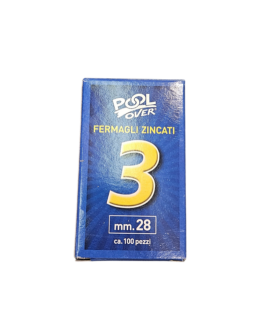 Pacco 100 Fermagli Zincati N°3