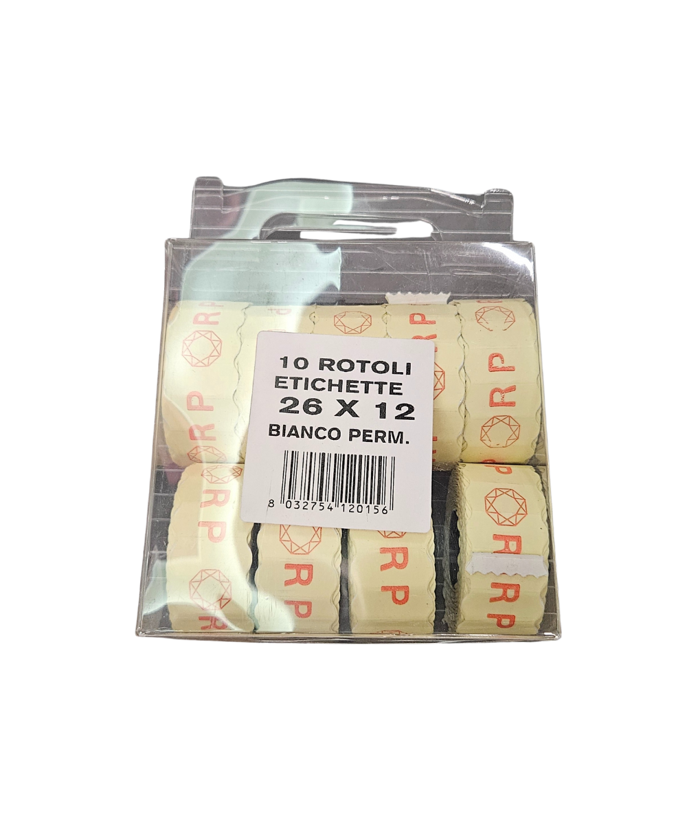 Rotolo Etichette Rosso 26x12