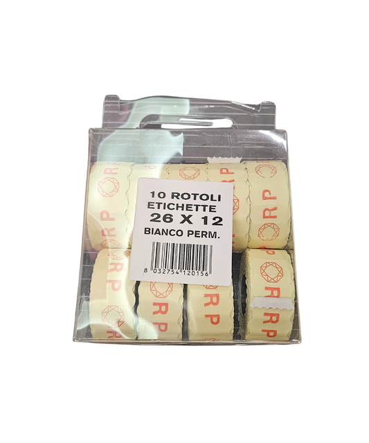 Rotolo Etichette Rosso 26x12