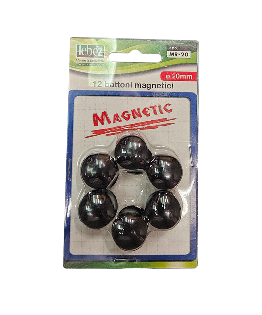 Pacco 12 Bottoni Magnetici ⌀20mm