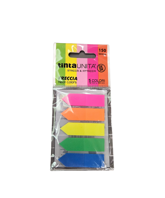 Pacco 150 Freccette Segna Pagina TintaUnita 12X44 MM