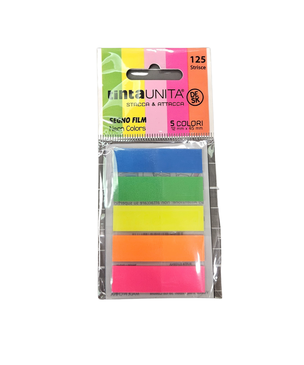 Pacco 125 Strisce Stacca E Attacca TintaUnita 12X45 MM