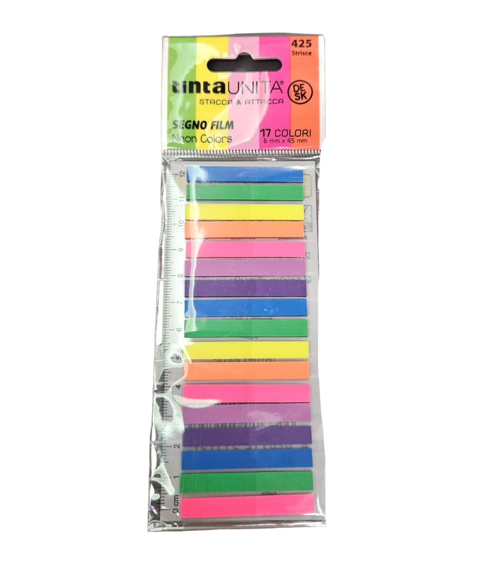 Pacco 425 Strisce Stacca E Attacca TintaUnita 5X45 MM