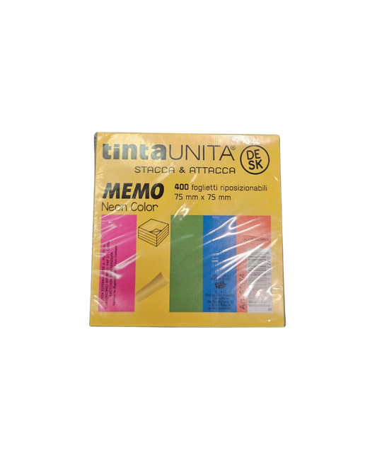 Pacco 400 Post-It TintaUnita 75X75 MM