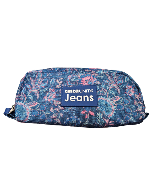 Astuccio Wings Accessoriato Flowers TintaUnita Jeans