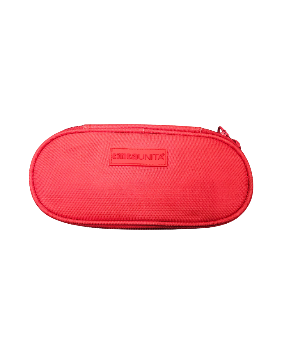 Astuccio Ovale TintaUnita + Bustina Con Matita, Brush, Gomma E Temperino