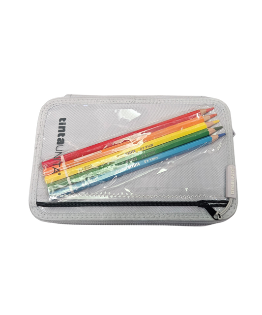Astuccio Accessoriato 4 Zip TintaUnita