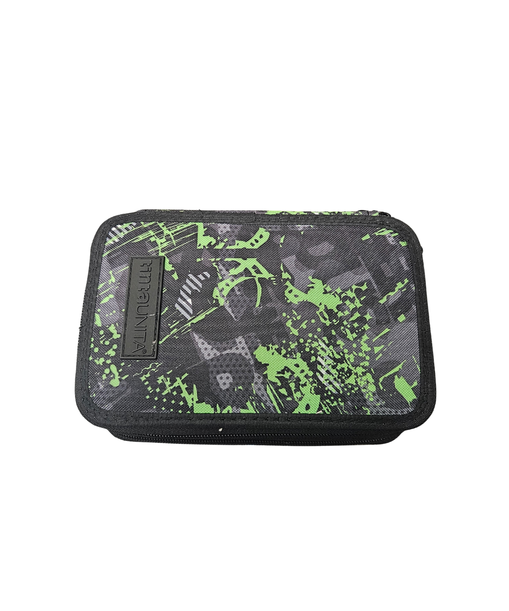 Astuccio Tre Zip TintaUnita Fantasy