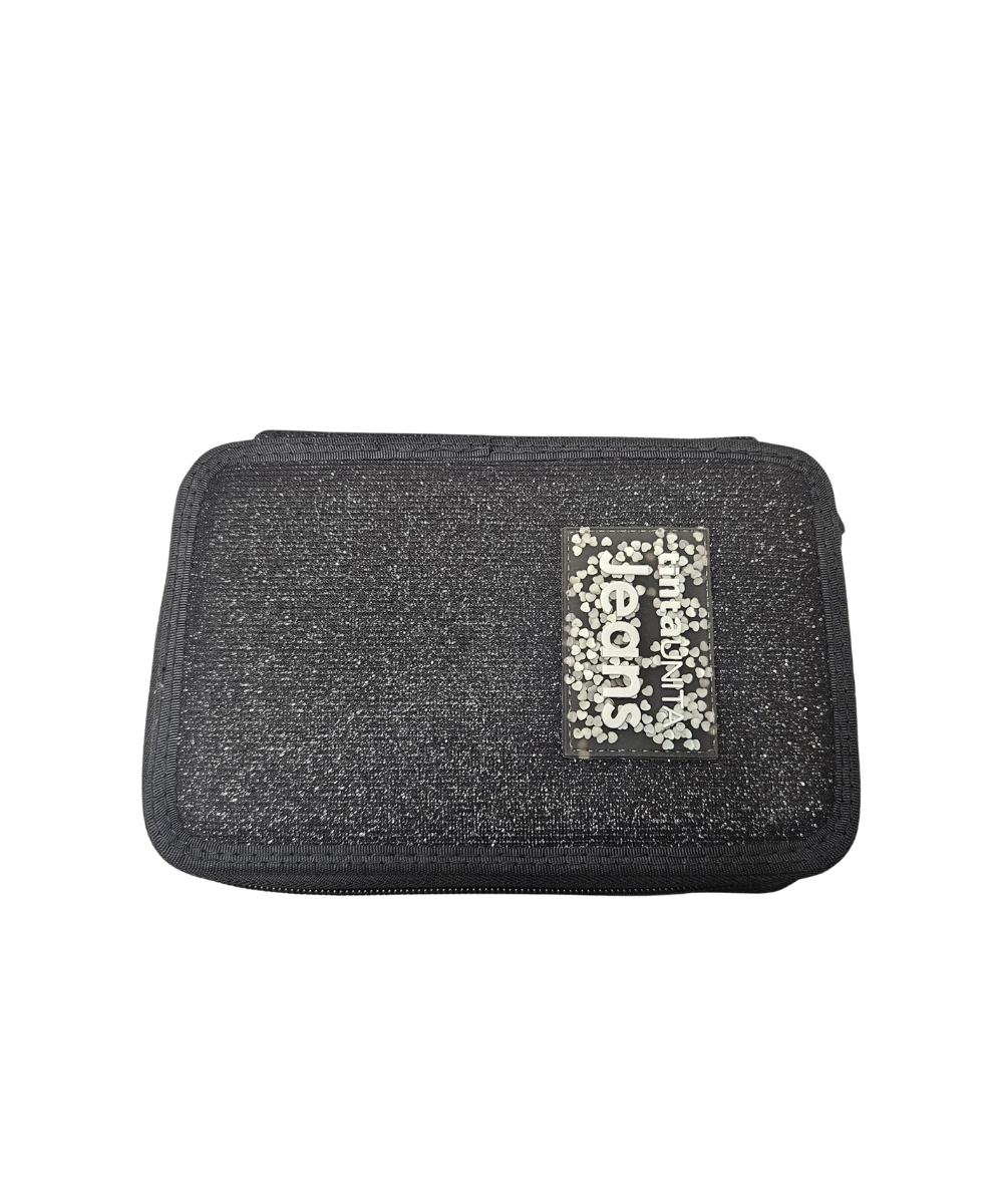 Astuccio 3 Zip TintaUnita Jeans