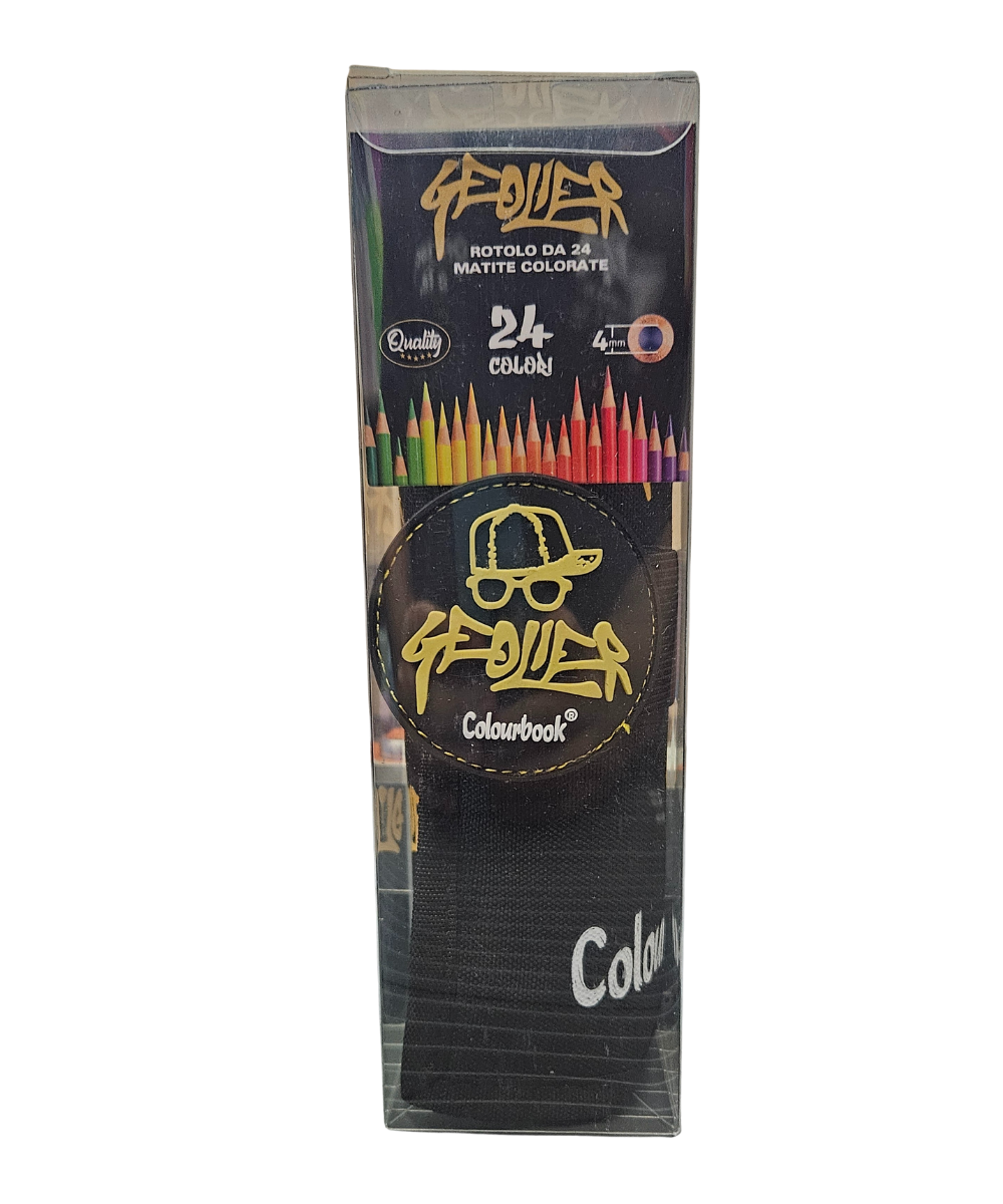 Rotolo Geolier 24 Matite Colororate