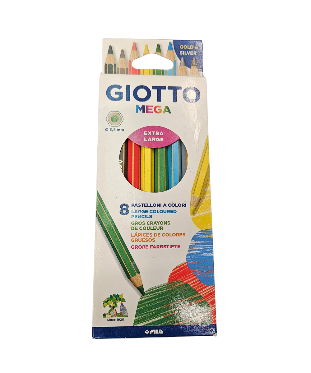 Pacco 8 Pastelloni A Colori Giotto Mega