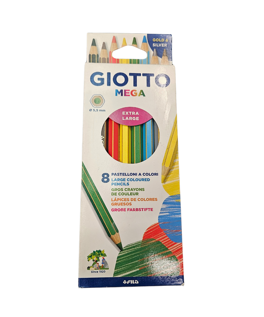Pacco 8 Pastelloni A Colori Giotto Mega