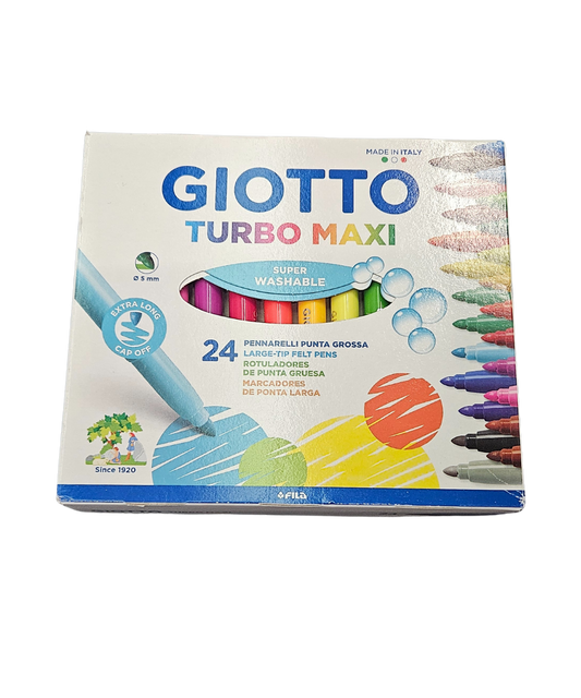 Pacco 24 Pennarelli Punta Grossa Giotto Turbo Maxi