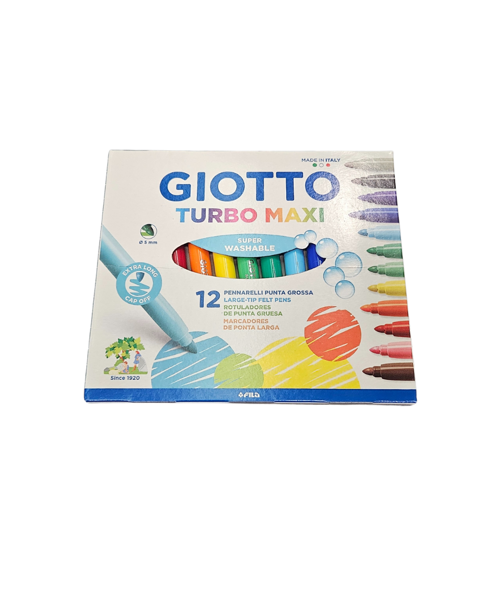 Pacco 12 Pennarelli Punta Grossa Giotto Turbo Maxi