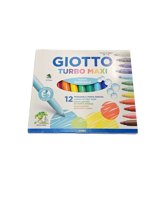 Pacco 12 Pennarelli Punta Grossa Giotto Turbo Maxi