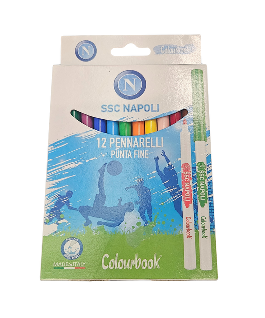 Confezione 12 Pennarelli Colourbook SSC Napoli