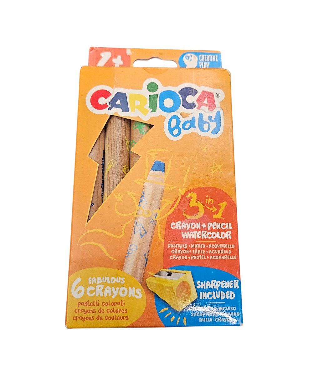 Confezione 6 Crayons 3 In 1 Carioca Baby