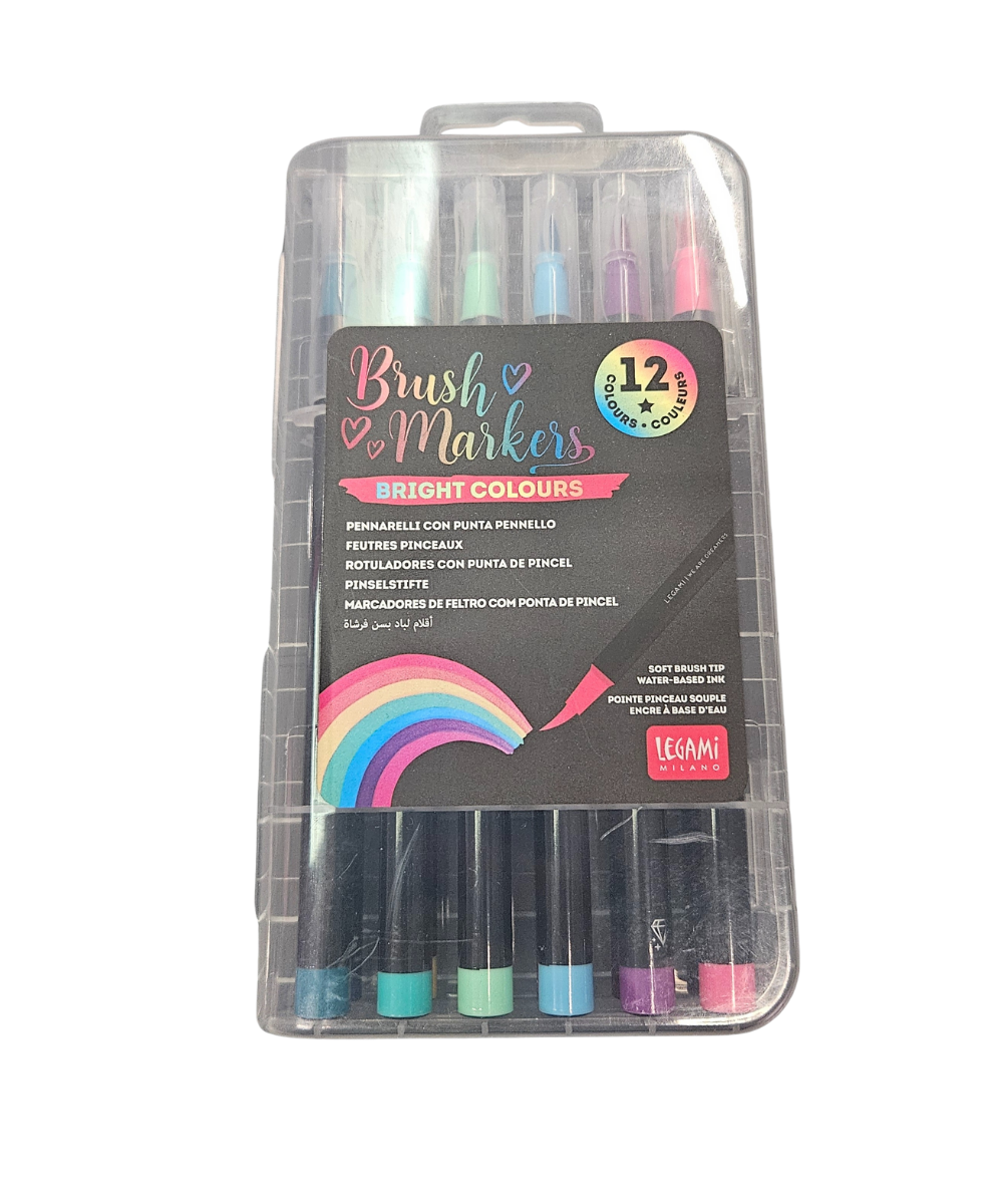 Confezione 12 Brush Markers Bright Legami