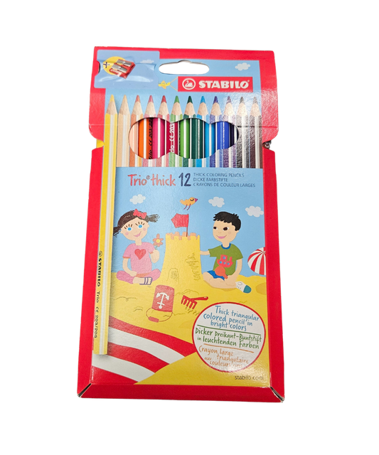Confezione 12 Trio Thick Stabilo + Temperino