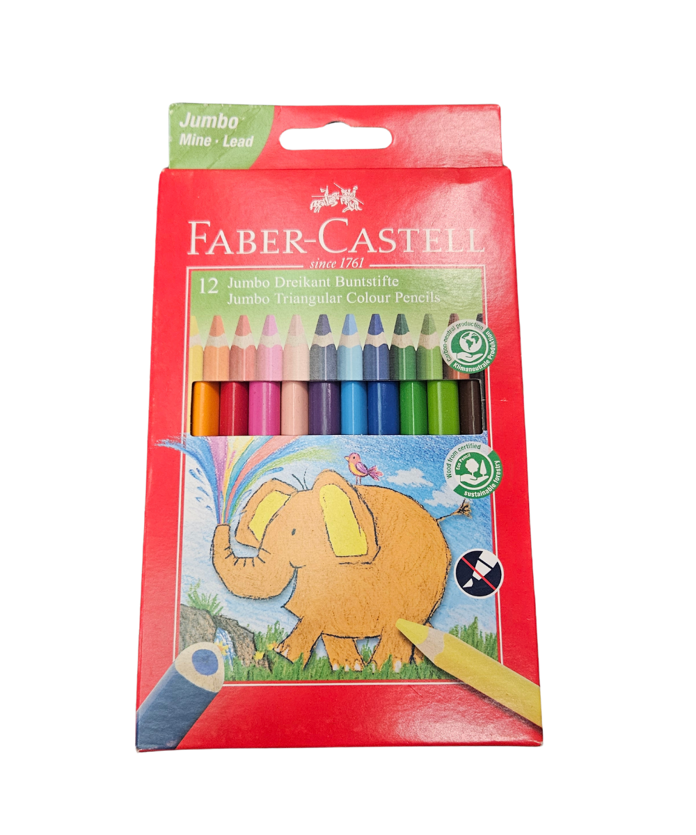 Confezione 12 Pastelli Triangolari Jumbo Faber-Castell