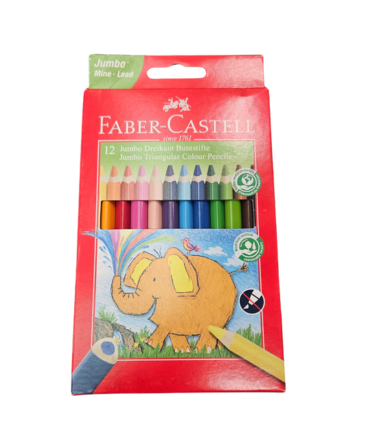 Confezione 12 Pastelli Triangolari Jumbo Faber-Castell