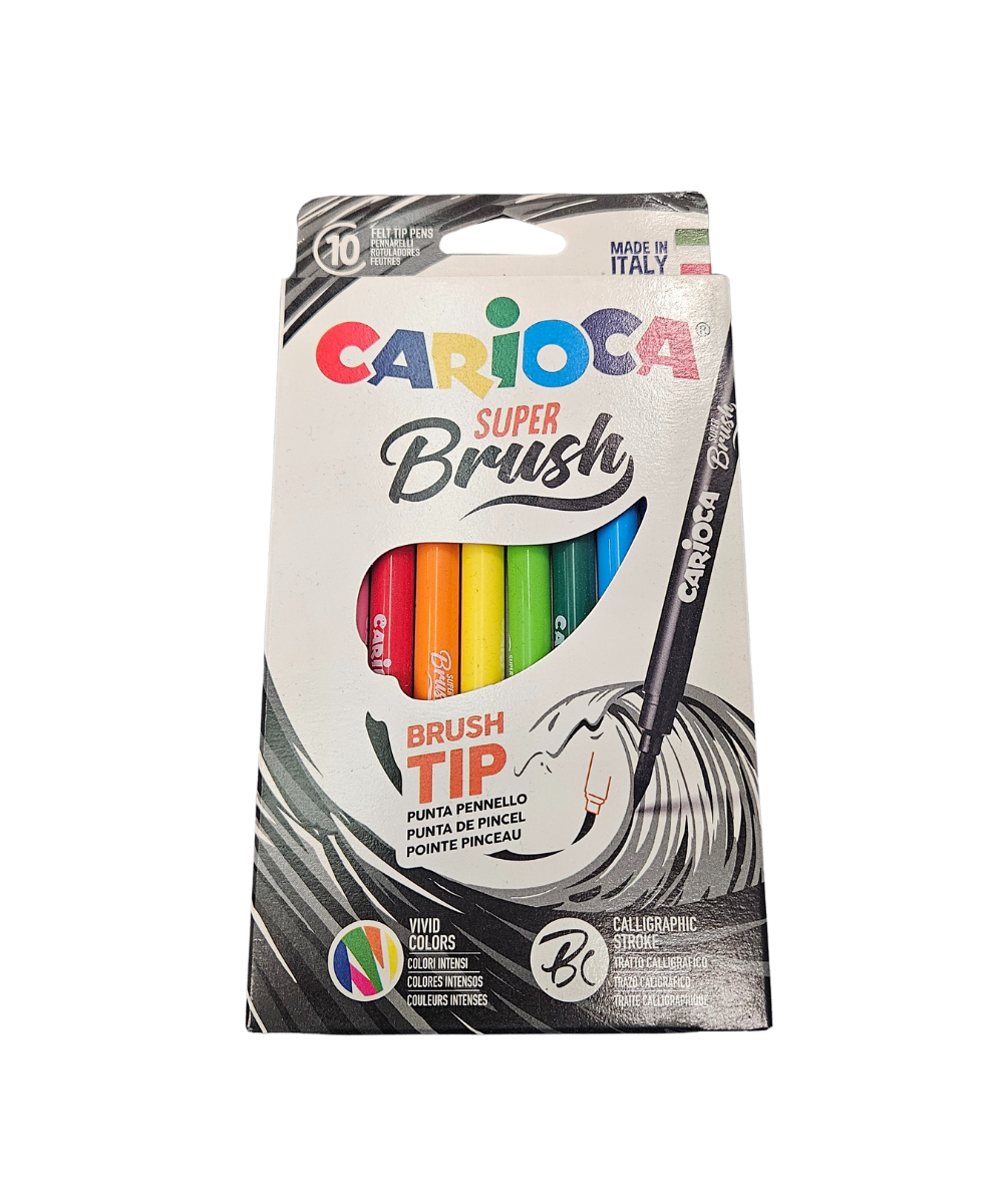 Confezione 10 Pennarelli Super Brush Carioca