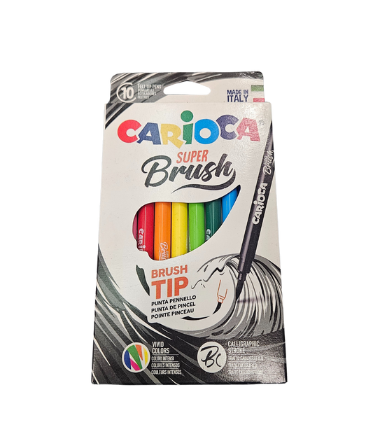 Confezione 10 Pennarelli Super Brush Carioca