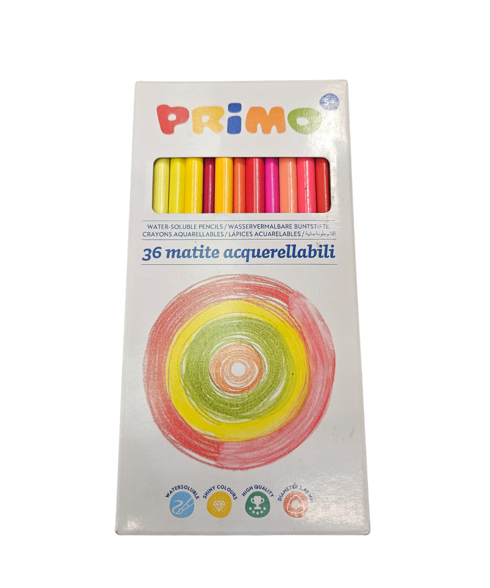 Confezione 36 Matite Colorate Acquerellabili Primo