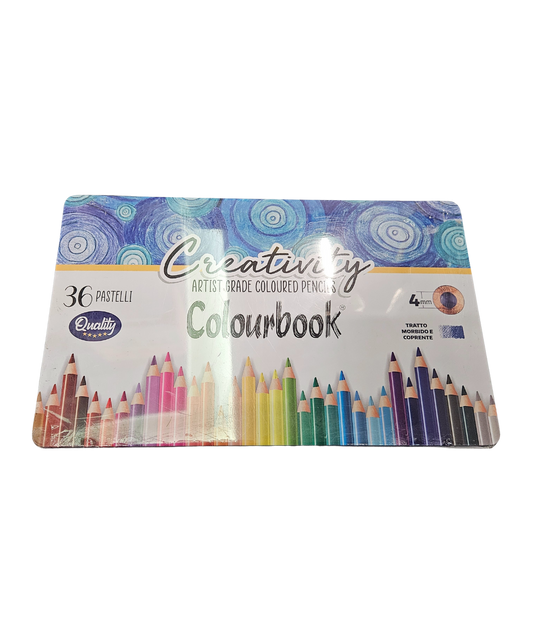 Confezione In Metallo 36 Pastelli Colourbook