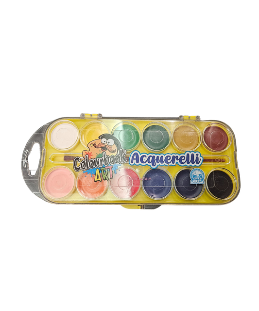 Confezione 12 Acquerelli Colourbook Art