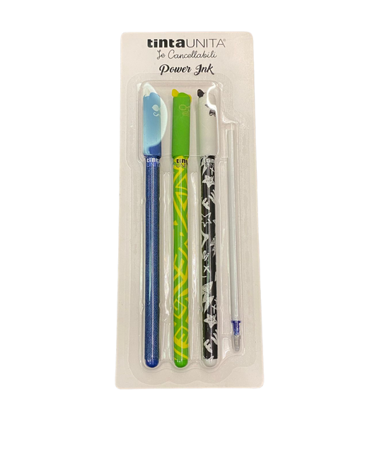 Set 3 Penne Blu TintaUnita Le Cancellabili