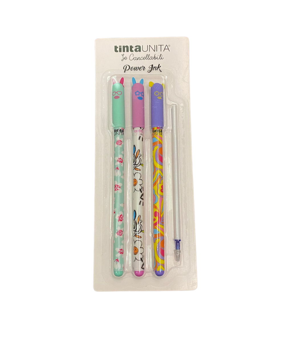 Set 3 Penne Blu TintaUnita Le Cancellabili