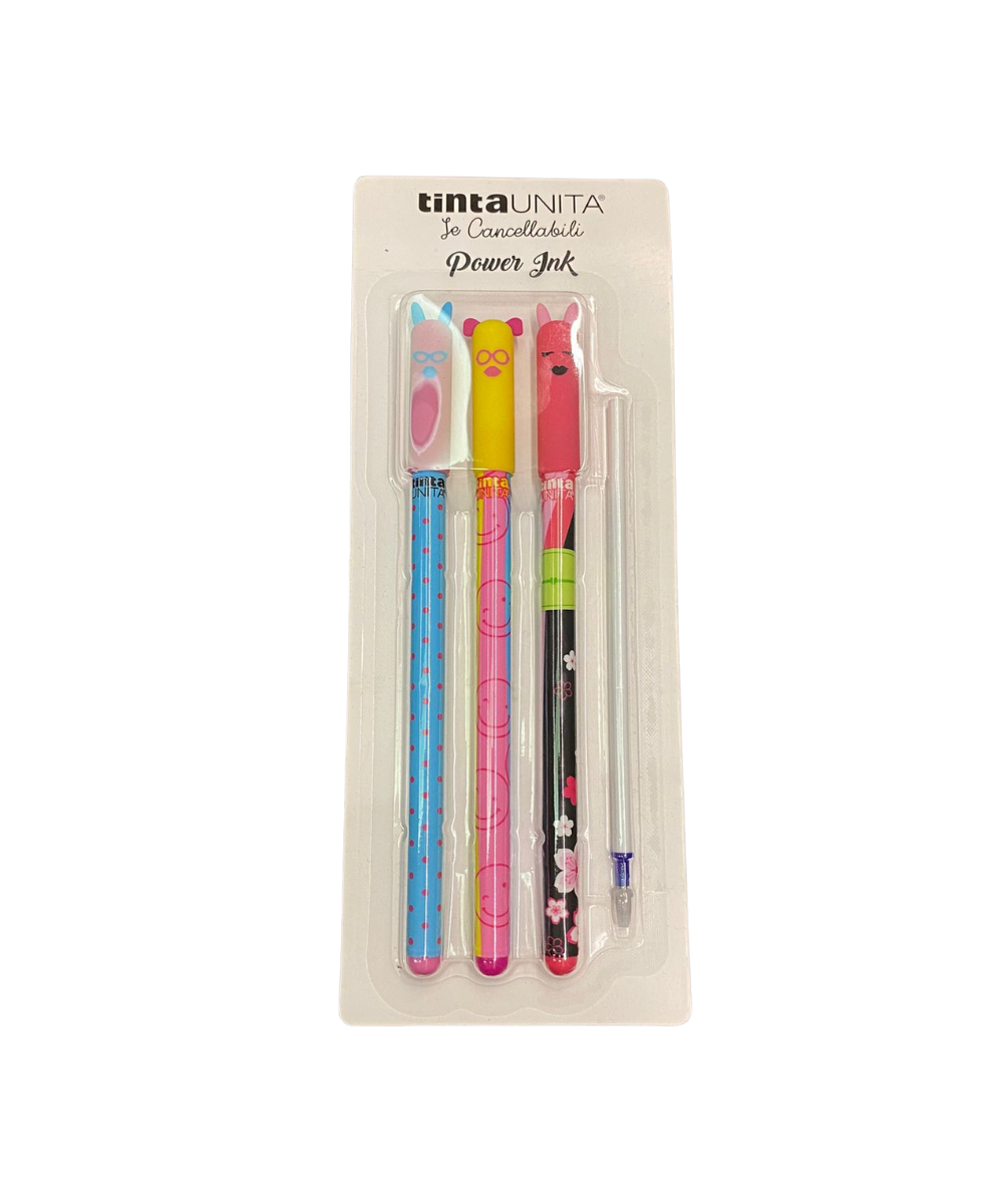 Set 3 Penne Blu TintaUnita Le Cancellabili