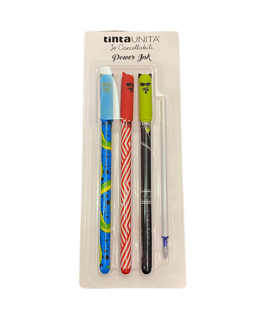 Set 3 Penne Blu TintaUnita Le Cancellabili