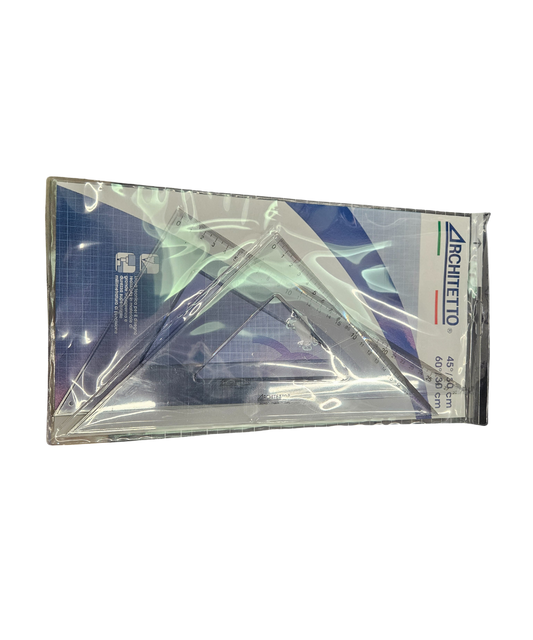 Coppia Squadrette 45° e 60° 30CM Architetto