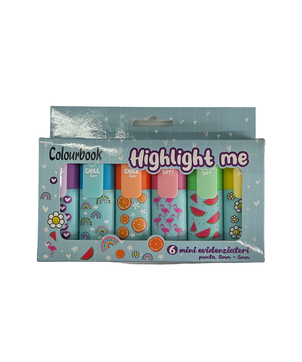 Set 6 Mini Evidenziatori Colourbook